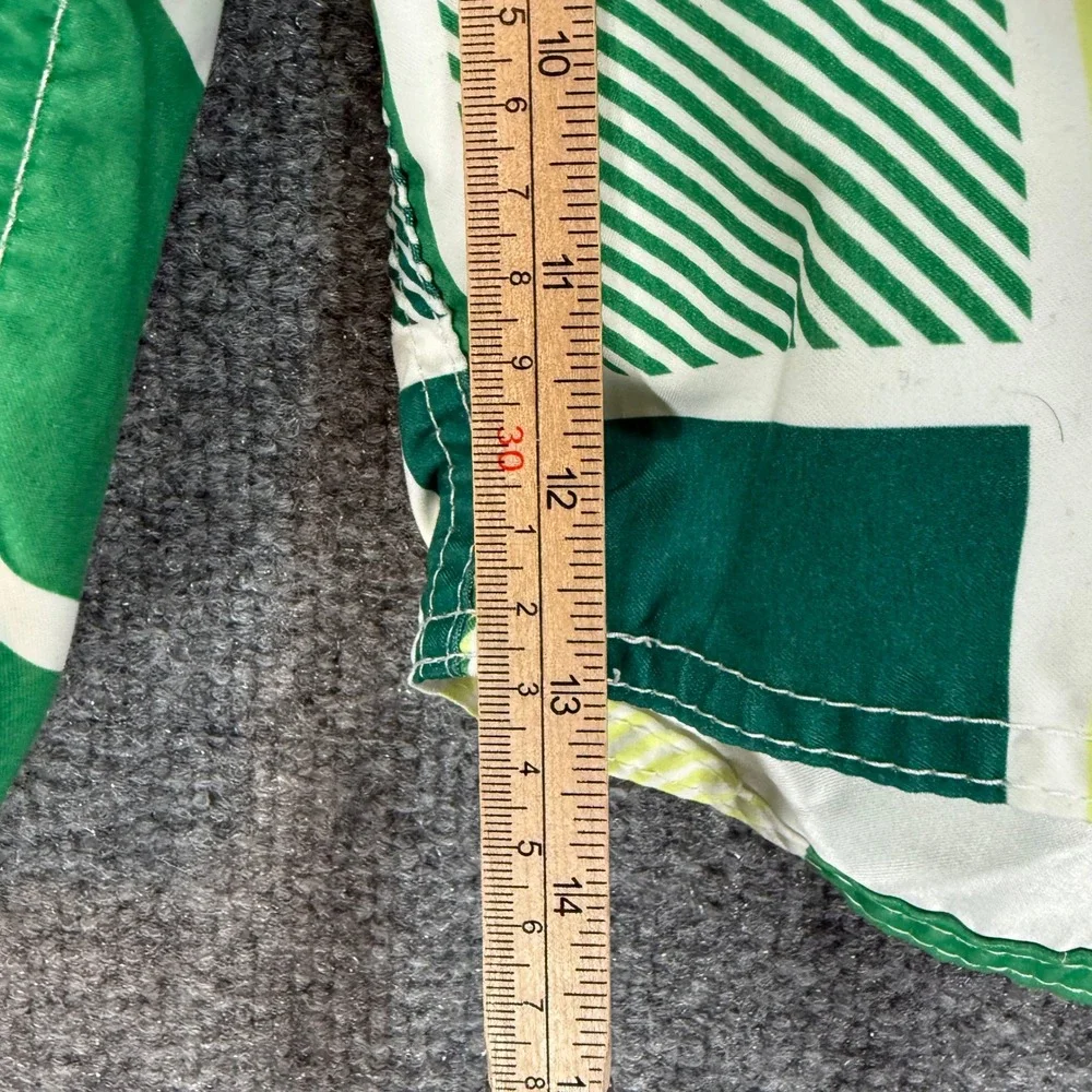 ONeill Board Shorts Men 34 Green Checkered Surf Swim Trunks Y2K Logo Lightweight
